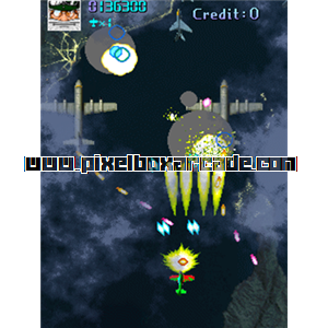 Pixelbox Arcade - Storm Blade (1996), a Shooter / Flying Vertical game by Visco