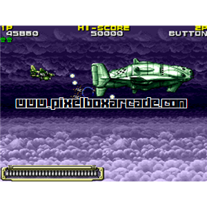 Pixelbox Arcade - Koutetsu Yousai Strahl (1992), a Shooter / Flying Horizontal game by UPL