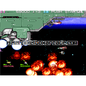Pixelbox Arcade - Raiga - Strato Fighter (1991), a Shooter / Flying Horizontal game by Tecmo