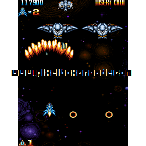 Pixelbox Arcade - Super-X (1994), a Shooter / Flying Vertical game by NTC