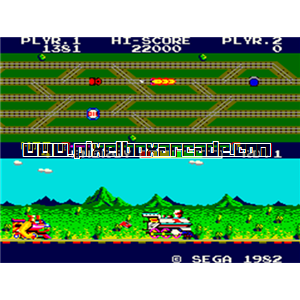 Pixelbox Arcade - Super Locomotive (1982), a Maze / Driving game by Sega