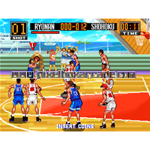 Pixelbox Arcade - Super Slams (1995), a Sports / Basketball game by Banpresto / Toei Animation