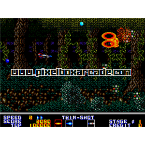 Pixelbox Arcade - ThunderForce AC (1990), a Shooter / Flying Horizontal game by Sega / Technosoft