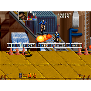 Pixelbox Arcade - Thunder Zone (1991), a Shooter / Walking game by Data East Corporation