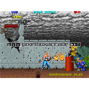 Pixelbox Arcade - Thunder Fox (1990), a Platform / Fighter Scrolling game by Taito Corporation Japan