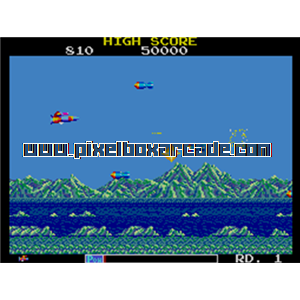 Pixelbox Arcade - Transformer (1986), a Shooter / Flying Horizontal game by Sega