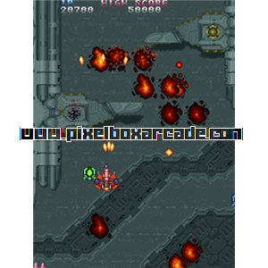 Pixelbox Arcade - Truxton (1988), a Shooter / Flying Vertical game by [Toaplan] Taito Corporation