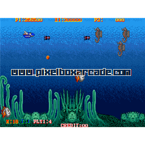 Pixelbox Arcade - Turtle Ship (1988), a Shooter / Flying Horizontal game by Philko