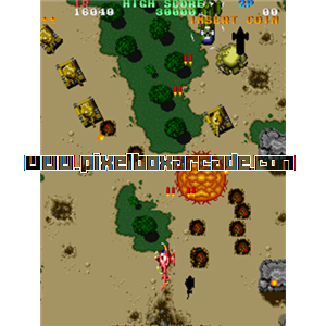 Pixelbox Arcade - Twin Cobra (1987), a Shooter / Flying Vertical game by [Toaplan] Taito Corporation