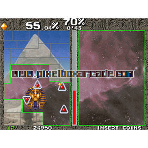 Pixelbox Arcade - Twin Qix (1995), a Puzzle / Outline game by Taito America Corporation