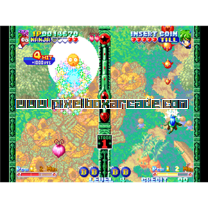Pixelbox Arcade - Twinkle Star Sprites (1996), a Shooter / Flying Vertical game by ADK