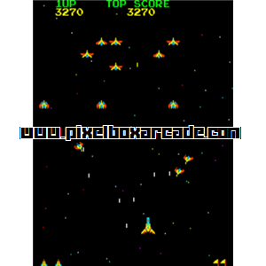 Pixelbox Arcade - UniWar S (1980), a Shooter / Gallery game by Irem