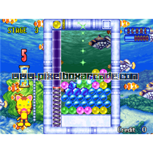 Pixelbox Arcade - Uo Poko (1998), a Puzzle / Drop game by Cave (Jaleco license)