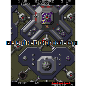 Pixelbox Arcade - Vanguard II (1984), a Shooter / Field game by SNK