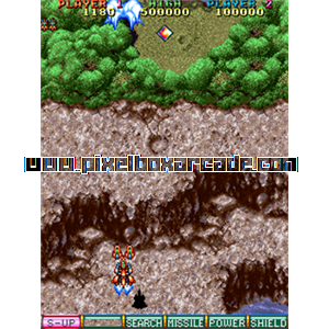 Pixelbox Arcade - V-Five (1993), a Shooter / Flying Vertical game by Toaplan