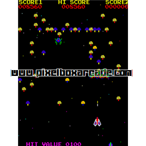 Pixelbox Arcade - War of the Bugs or Monsterous Manouvers in a Mushroom Maze (1981), a Shooter / Gallery game by Armenia