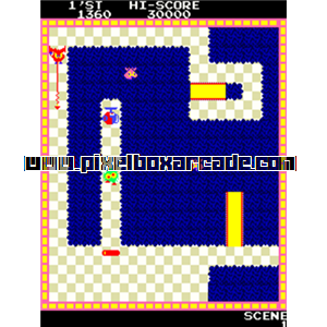 Pixelbox Arcade - Wiping (1982), a Maze / Digging game by Nichibutsu