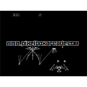 Pixelbox Arcade - War of the Worlds (1981), a Shooter / Gallery game by Cinematronics