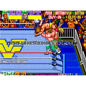 Pixelbox Arcade - WWF WrestleFest (1991), a Sports / Wrestling game by Technos Japan